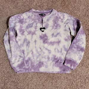 Fashion Nova Purple Tie-Dye Kids Sweatshirt